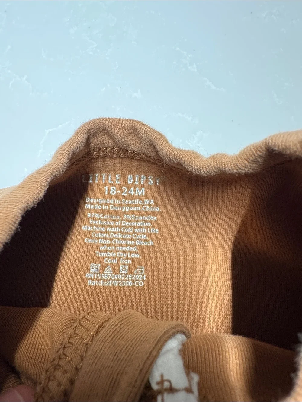 Little Bipsy Brown Zip-Up Footed One-Piece